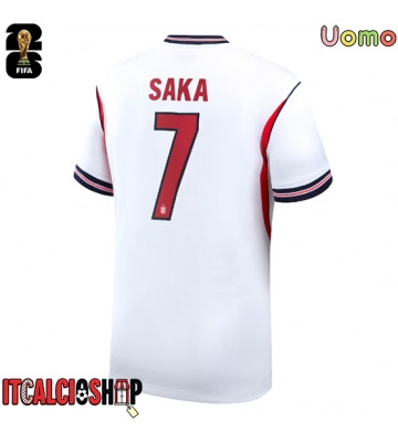 Inghilterra Bukayo Saka #7 Prima Maglia Mondiali 2026 Manica Corta